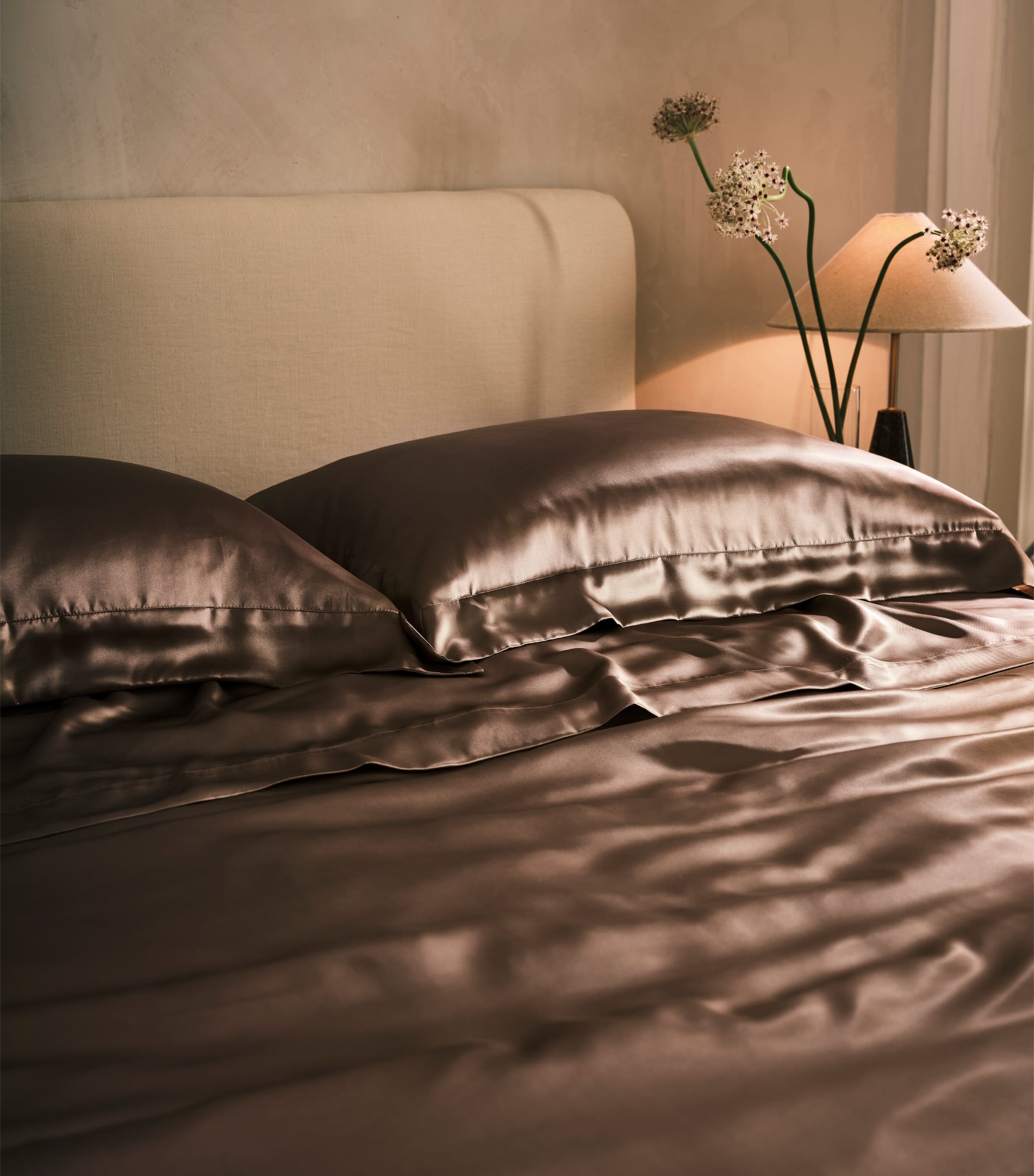 Gingerlily Silk Mocha King Duvet Cover 225cm x 220cm, UK version