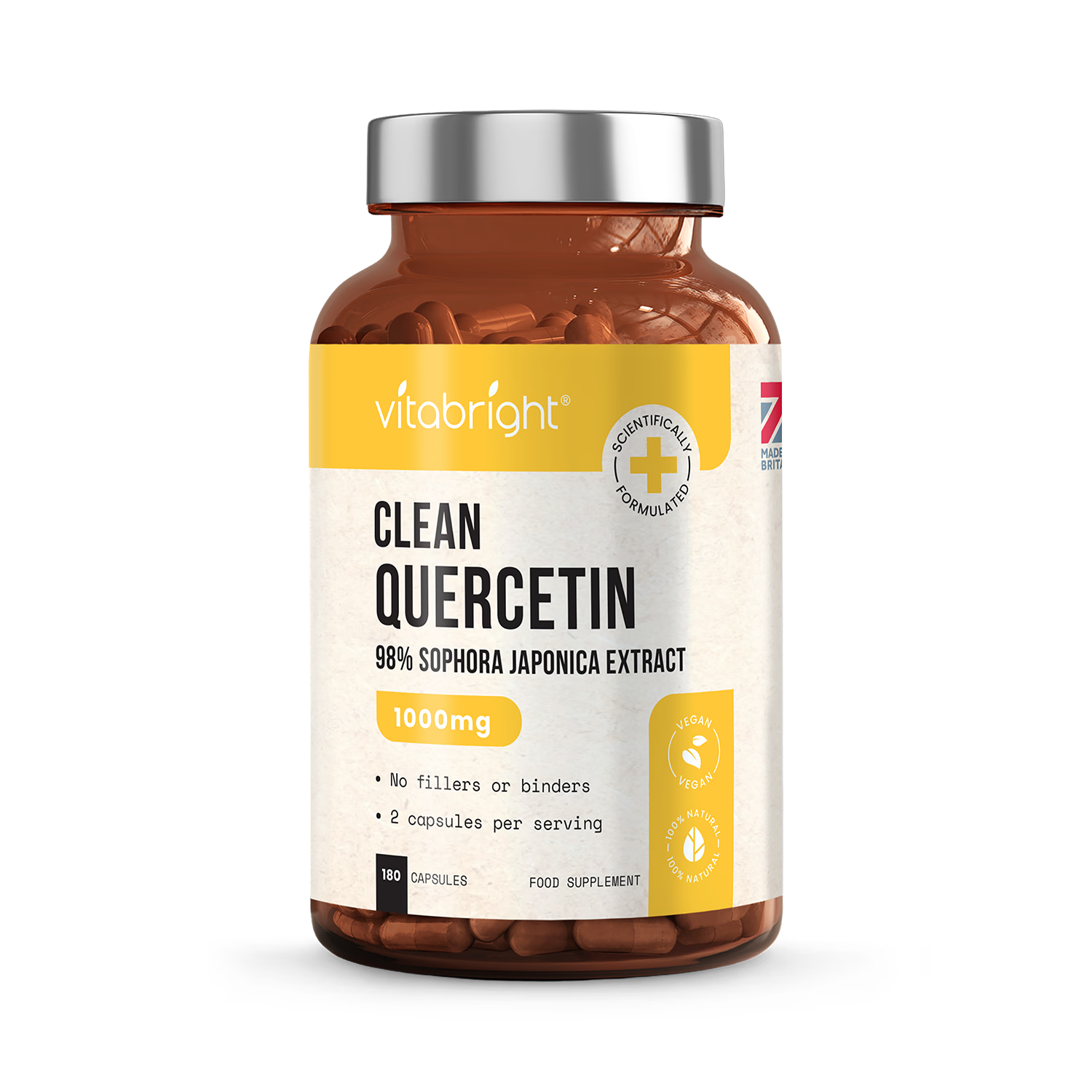Vitabright Quercetin 1000mg capsules 180 count - British product