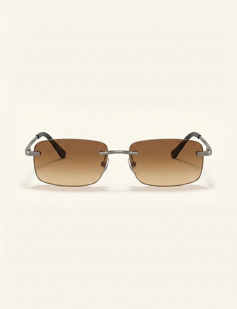 Gucci sunglasses rectangle frame polyamide 35.9mm, UK version