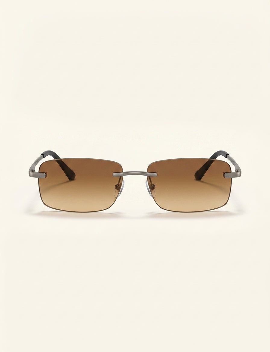 Gucci sunglasses rectangle frame polyamide 35.9mm, UK version