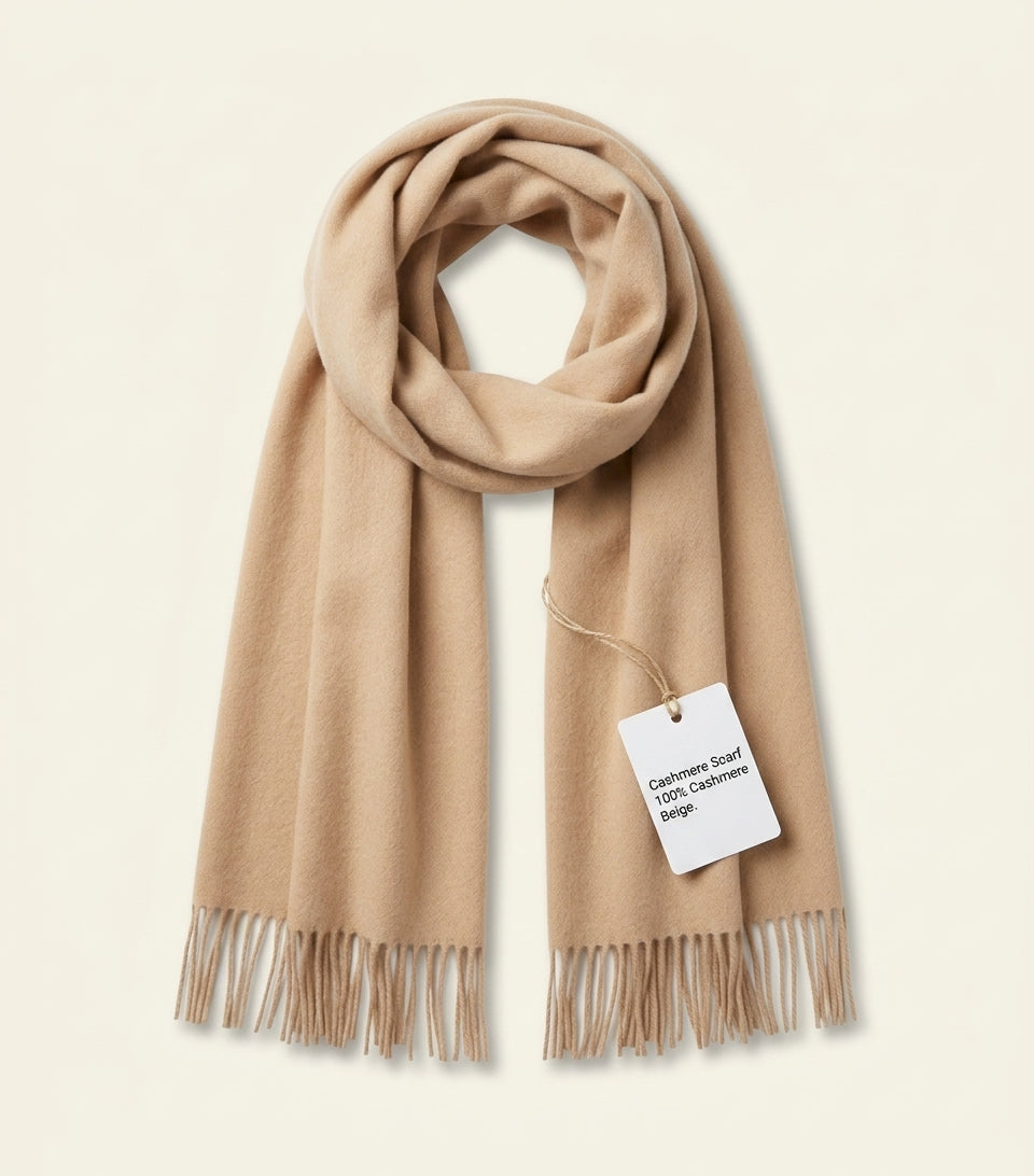 Mulberry cashmere logo scarf UK made - British product