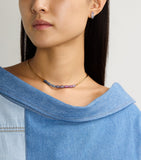 Emily P. Wheeler yellow gold sapphire barrel necklace - British product