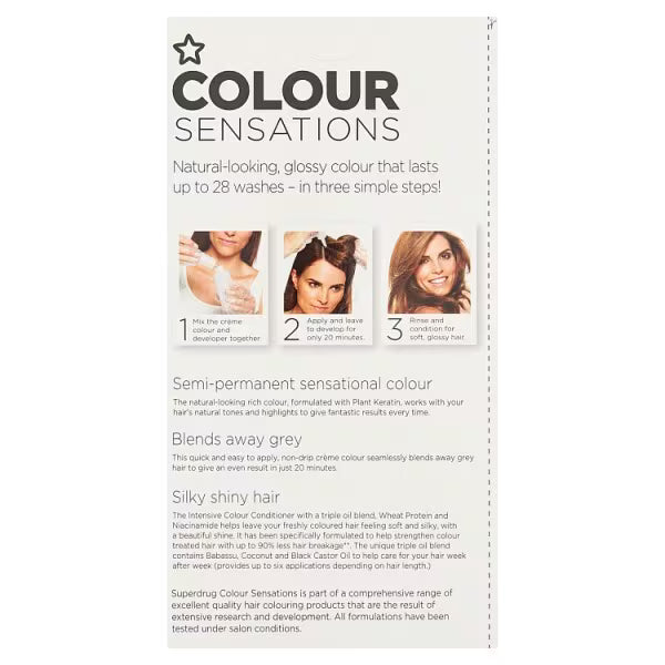 Superdrug hair colour Rich Chestnut 5.4 (British brand)