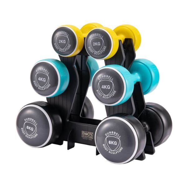 Body Sculpture 24kg Dumbbell Set with Stand