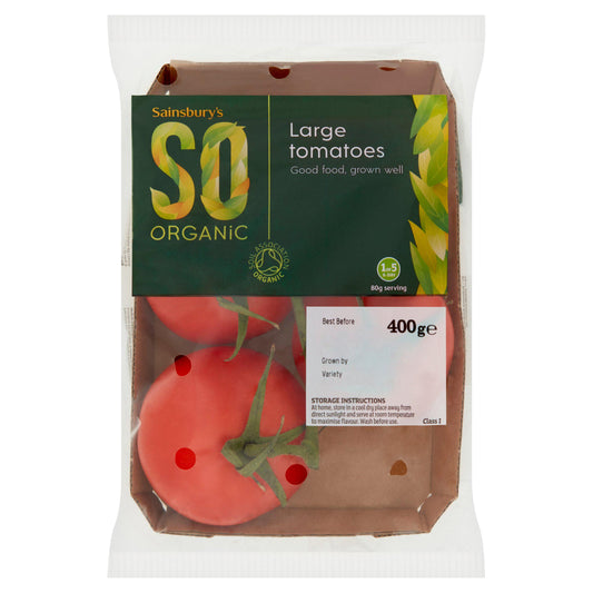 Sainsbury's Large Tomatoes, SO Organic 400g GOODS Sainsburys   