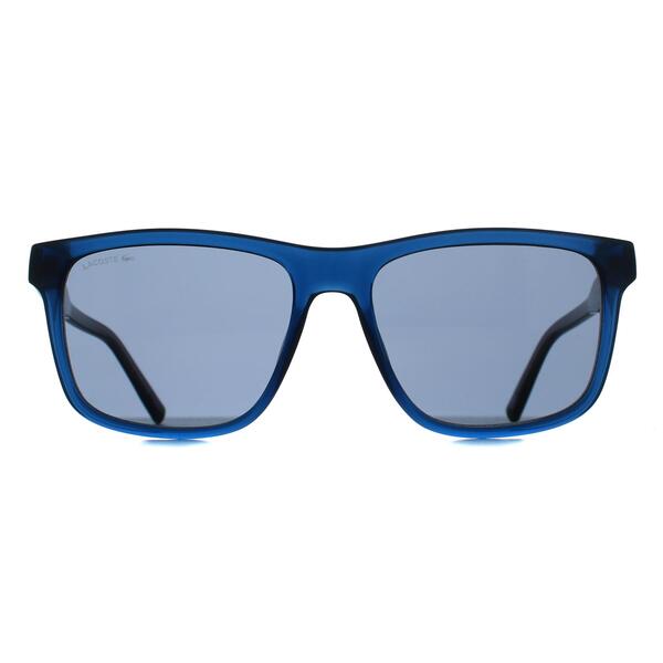 Lacoste L6025S men's sunglasses in transparent blue grey - British product