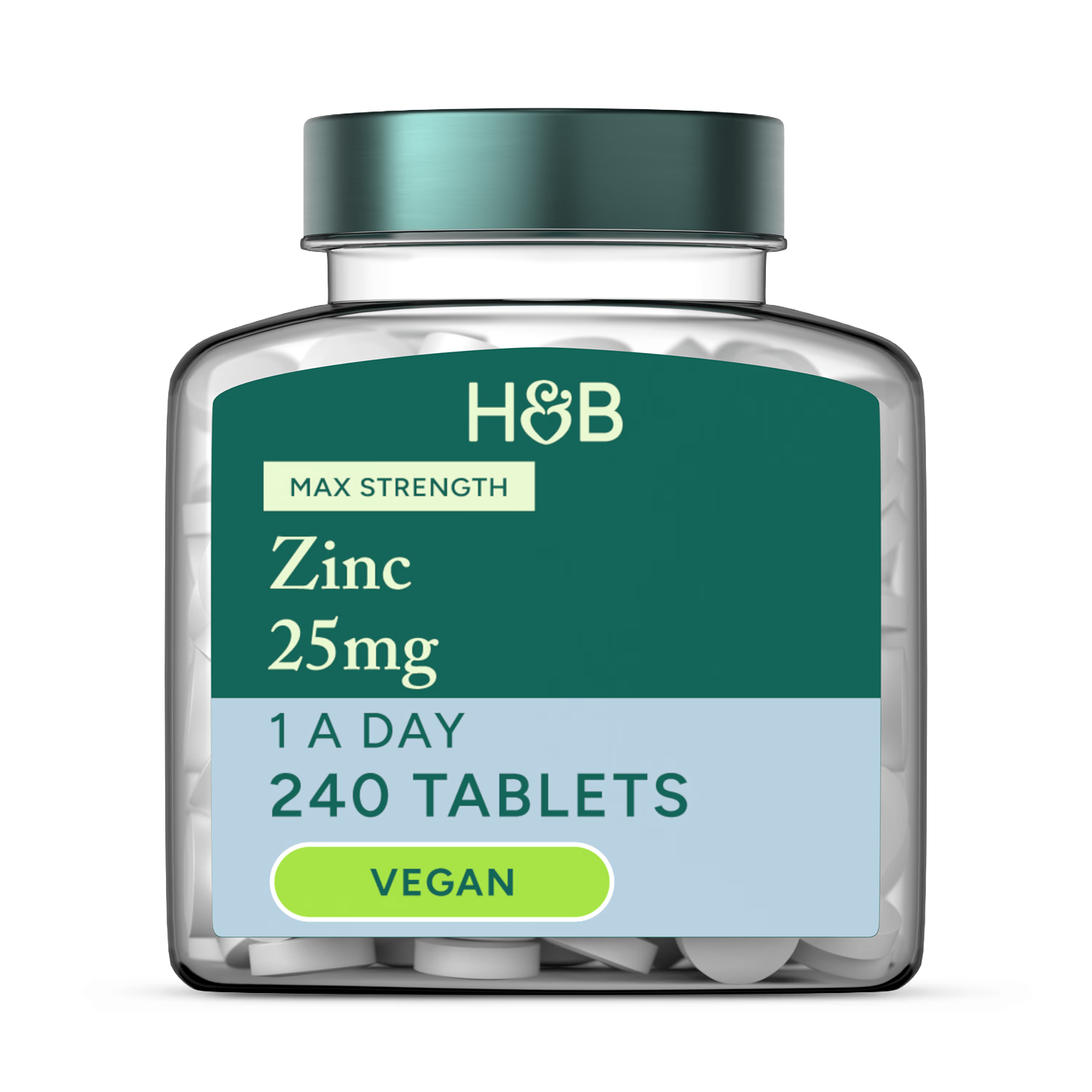 Holland & Barrett Zinc Tablets 25mg 240 Count, UK version