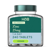 Holland & Barrett Zinc Tablets 25mg 240 Count, UK version