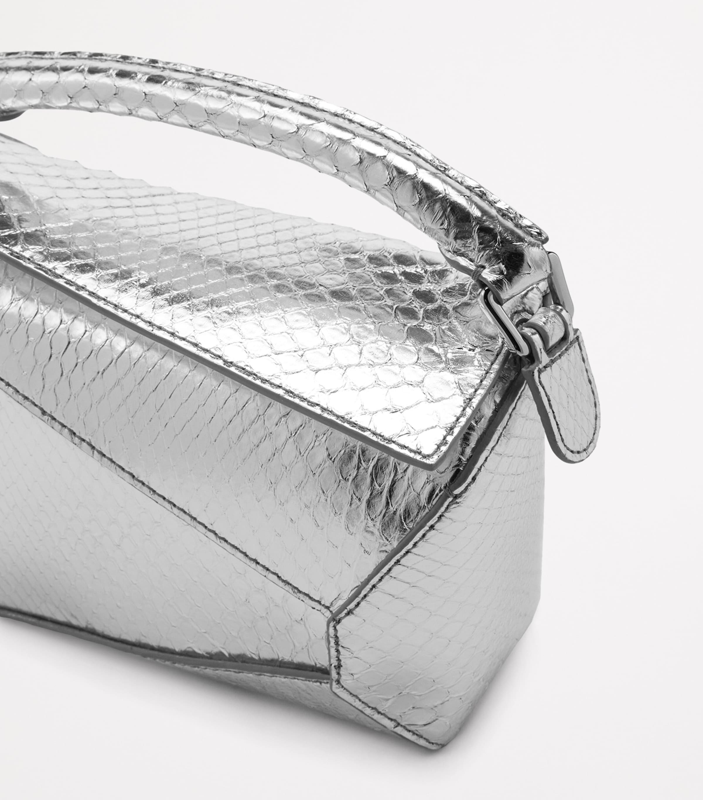 Loewe mini python skin Puzzle Edge handbag, imported from the UK
