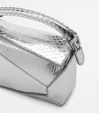 Loewe mini python skin Puzzle Edge handbag, imported from the UK