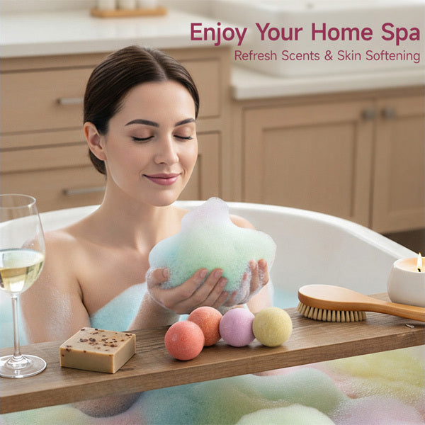 Livingandhome bath bomb set 64 pieces 8 scents, imported from the UK
