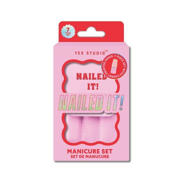 Yes Studio 5-piece manicure set with cherry case (British brand)