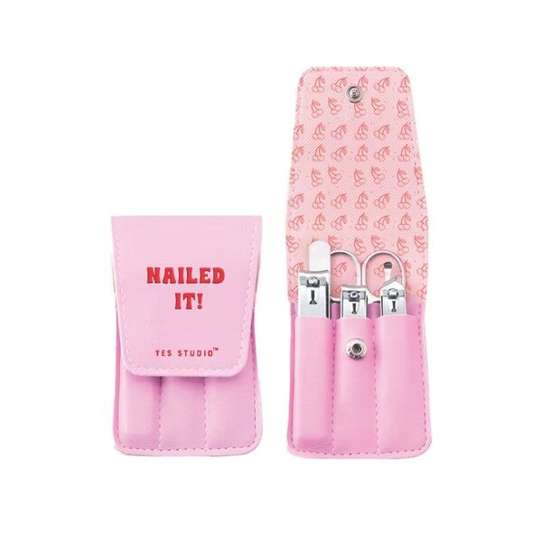 Yes Studio 5-piece manicure set with cherry case (British brand)