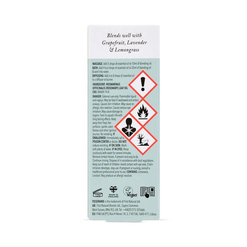 Rosemary Organic Essential Oil, imported from the UK