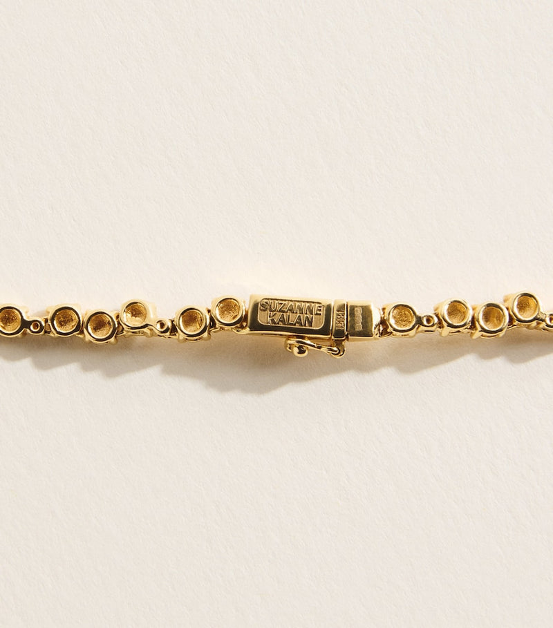 Suzanne Kalan diamond tennis necklace 18kt yellow gold, imported from the UK