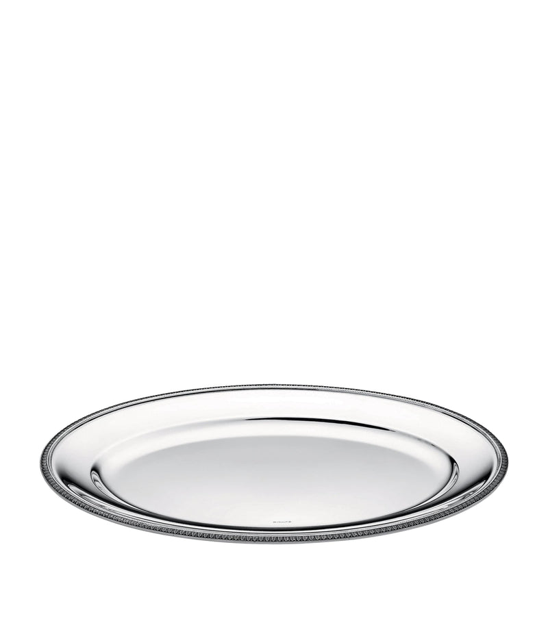 Christofle Silver-Plated Malmaison Oval Platter 45cm - British product