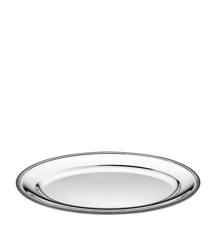 Christofle Silver-Plated Malmaison Oval Platter 45cm - British product