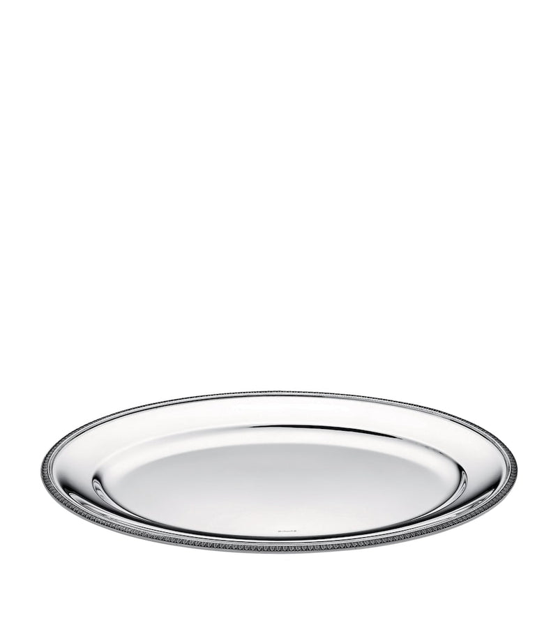 Christofle Silver-Plated Malmaison Oval Platter 45cm - British product
