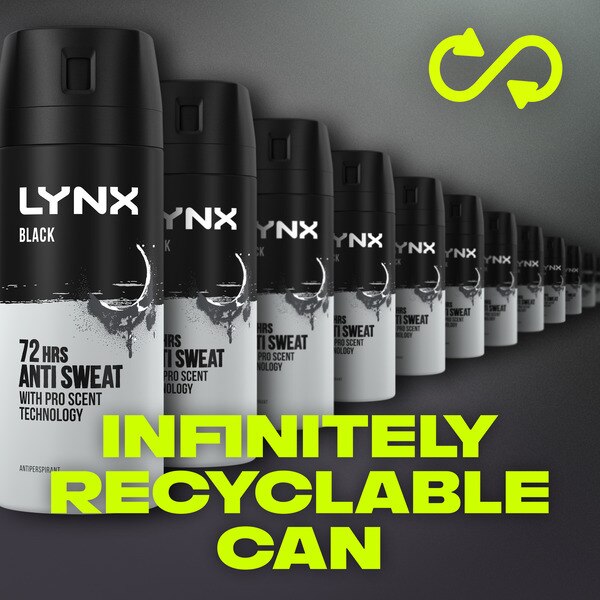 Lynx Antiperspirant Deodorant Aerosol Black 150ml GOODS Superdrug   