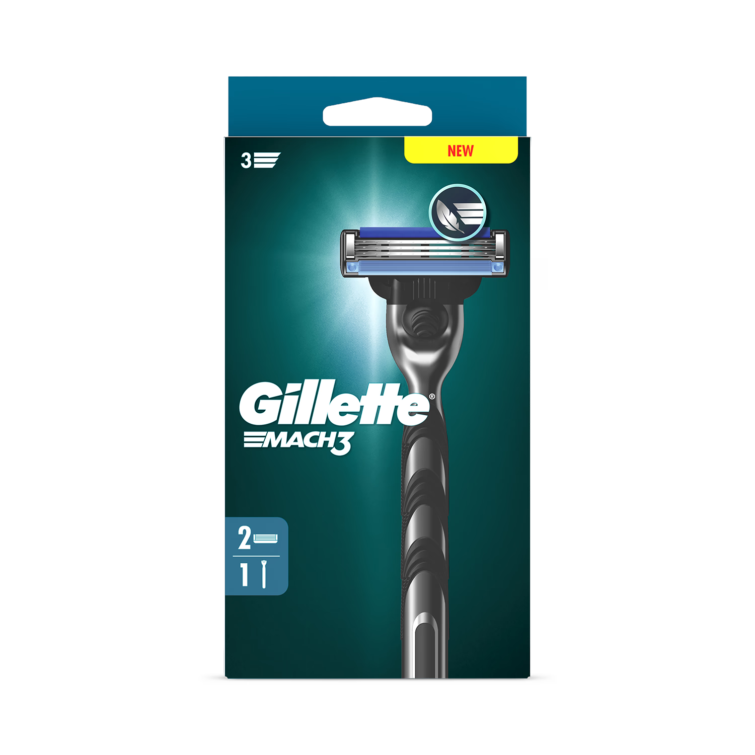 Gillette Mach3 razor with blade refills, imported from the UK