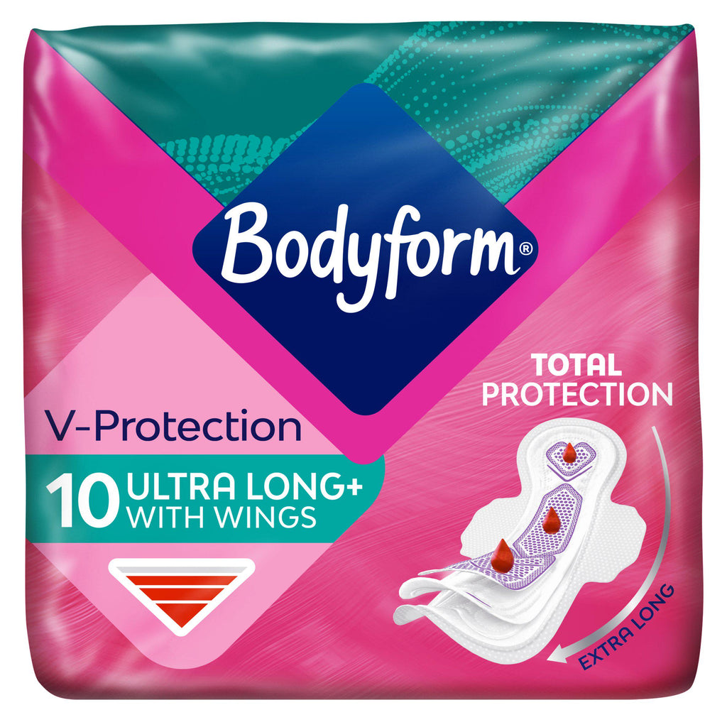 Bodyform Cour V Ultra Long Sanitary Towels Wings x10