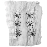 Spider web decoration white with 6 spiders (British brand)