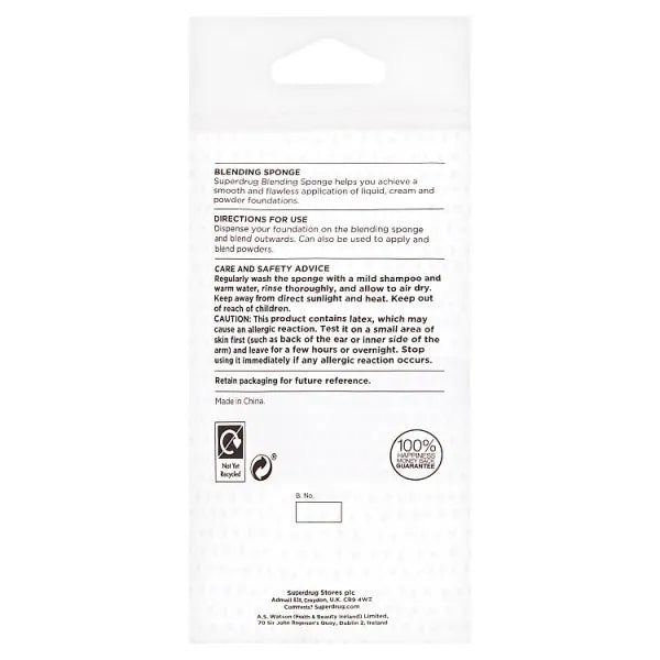 Superdrug pink blending sponge (British brand)