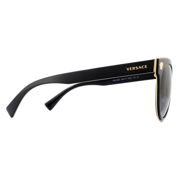 Versace VE2198 black cat-eye sunglasses, imported from the UK