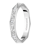 Boucheron platinum diamond Facette wedding band, UK version