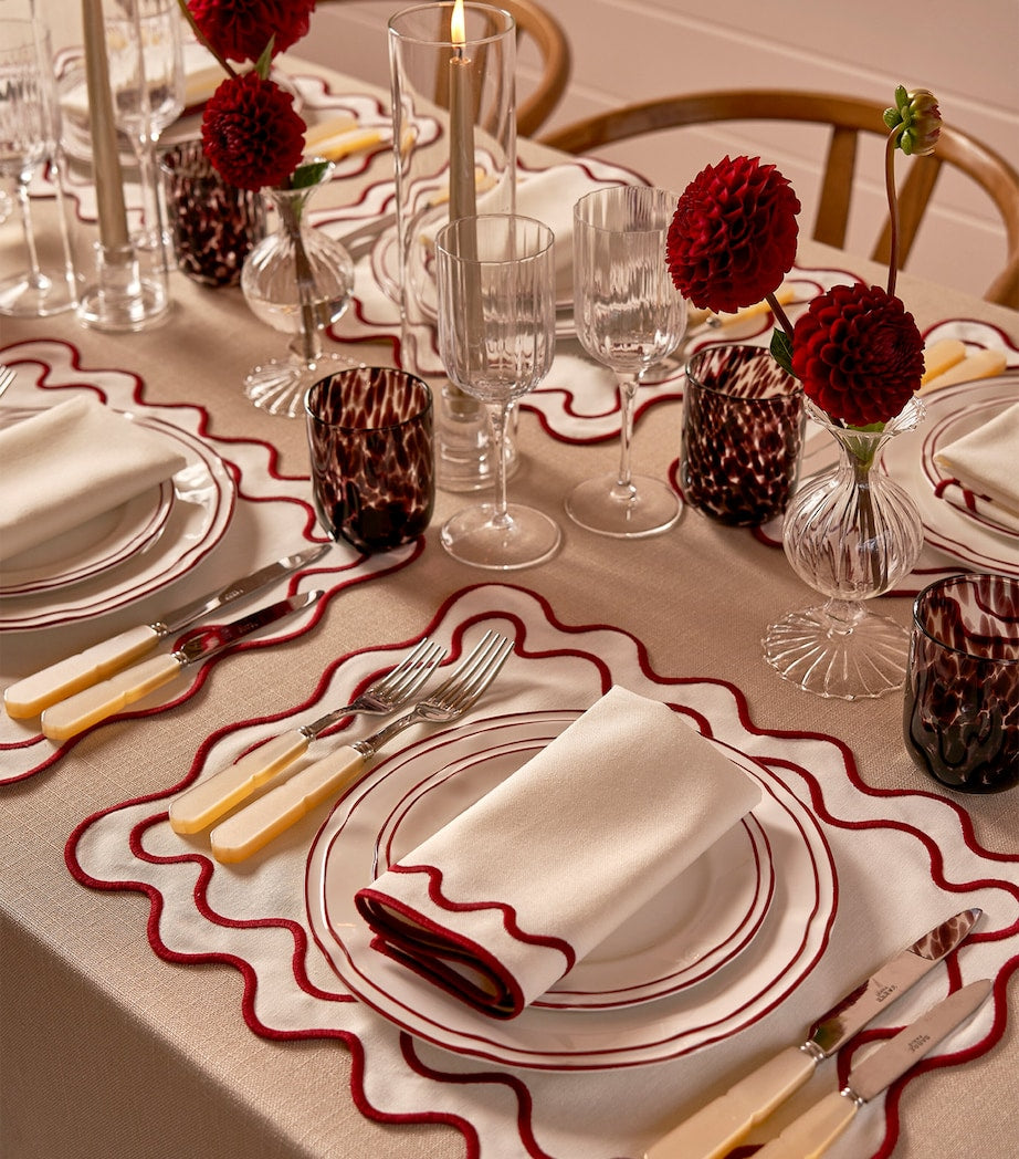 Maison Margaux Burgundy Dappled Tumblers set of 4, imported from the UK
