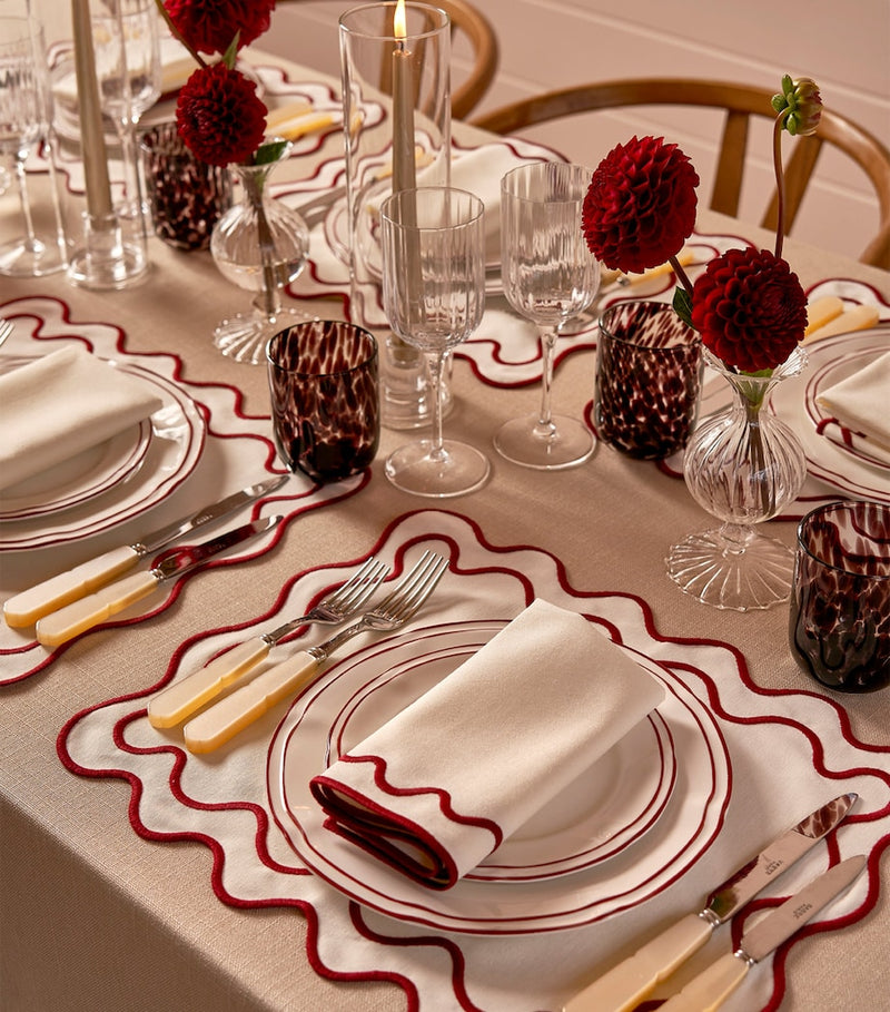 Maison Margaux Burgundy Dappled Tumblers set of 4, imported from the UK