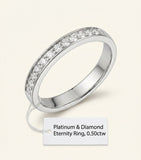 Cartier platinum diamond wedding ring 1985 (British brand)