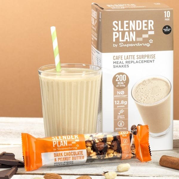 Superdrug Slenderplan Meal Replacement Shake Cafe Latte x10 GOODS Superdrug   