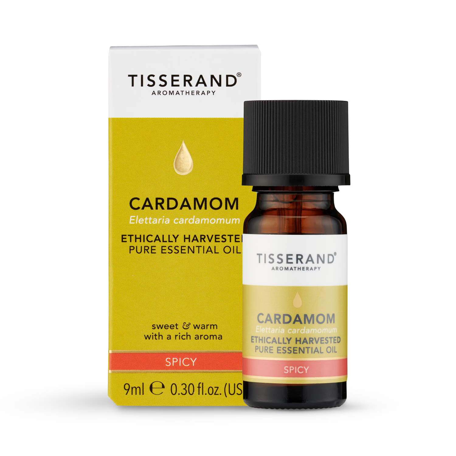 Tisserand Cardamom Pure Essential Oil 9ml - British product
