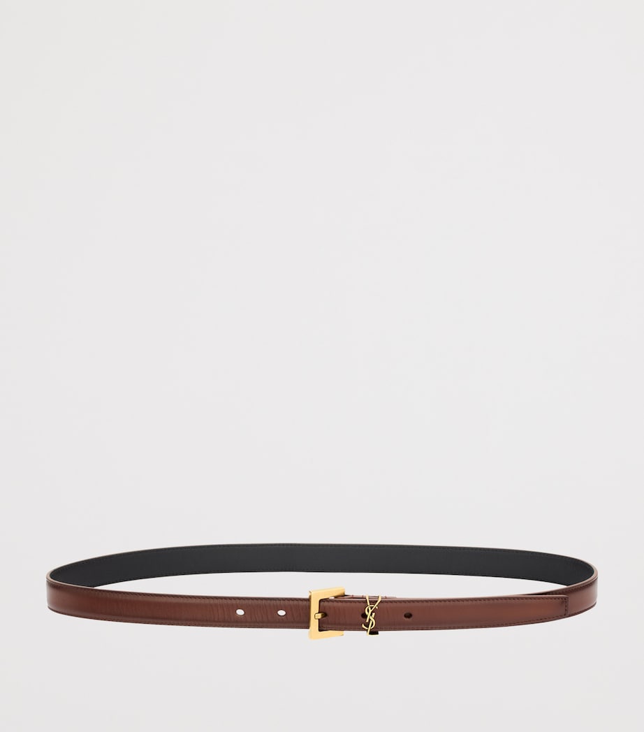 Saint Laurent Cassandre belt smooth calfskin 2cm, UK version