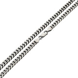 Revere men's oxidized curb chain necklace 50.8cm, UK version