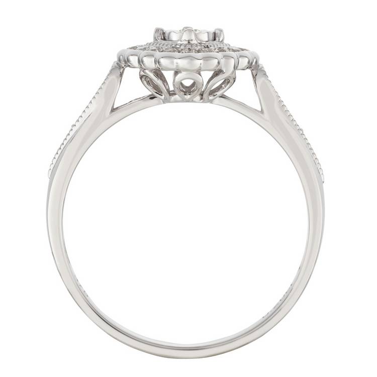 Revere 9ct white gold engagement ring 0.20ct diamond (British brand)