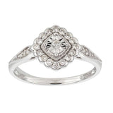 Revere 9ct white gold engagement ring 0.20ct diamond (British brand)