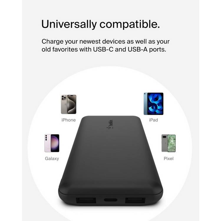 Belkin 15W portable power bank 10000mAh black, imported from the UK