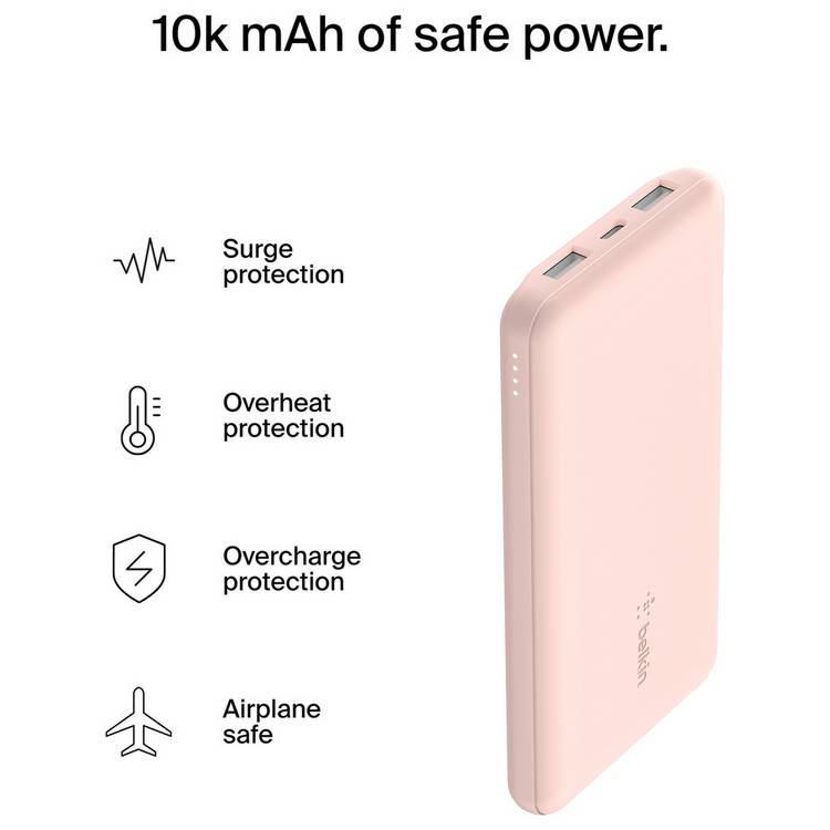 Belkin power bank pink 10000mAh, imported from the UK