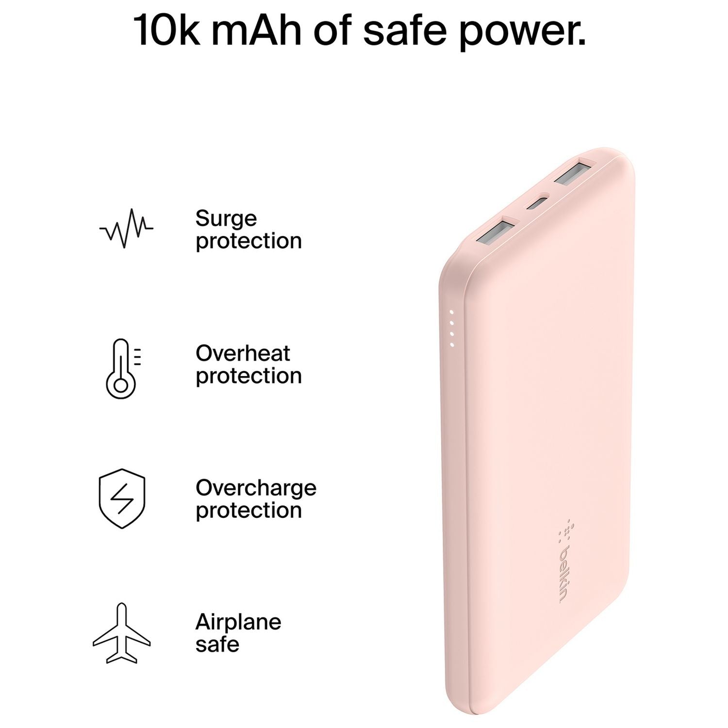 Belkin power bank pink 10000mAh, imported from the UK