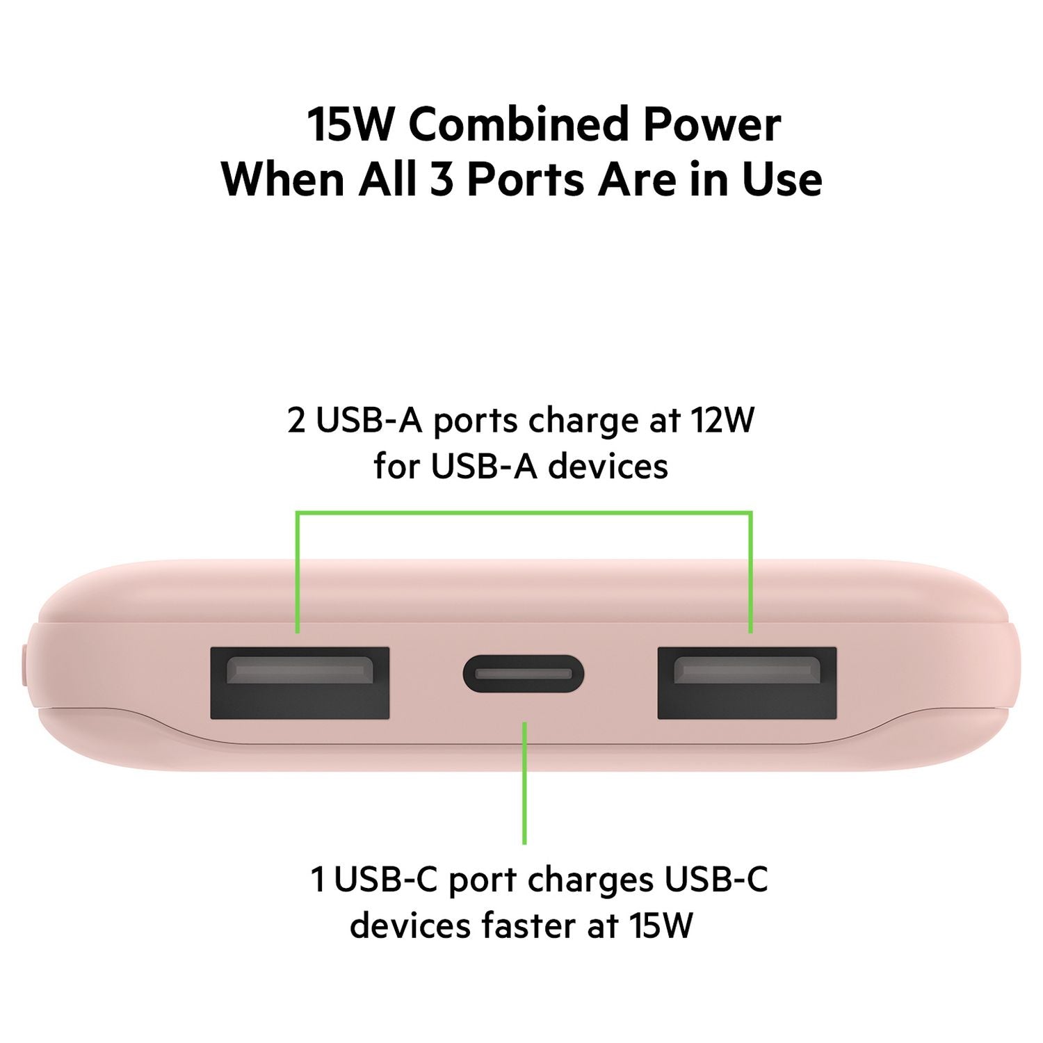 Belkin power bank pink 10000mAh, imported from the UK