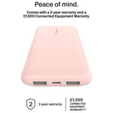Belkin power bank pink 10000mAh, imported from the UK