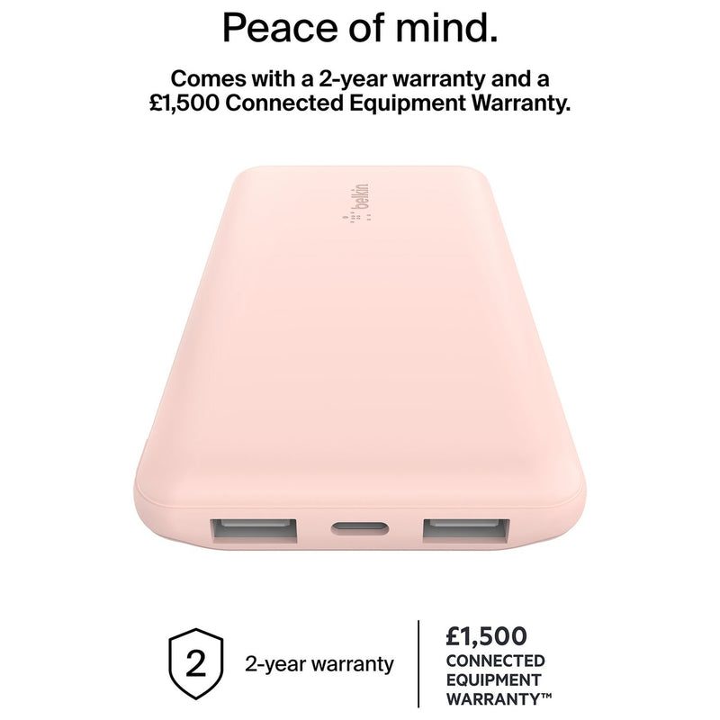 Belkin power bank pink 10000mAh, imported from the UK