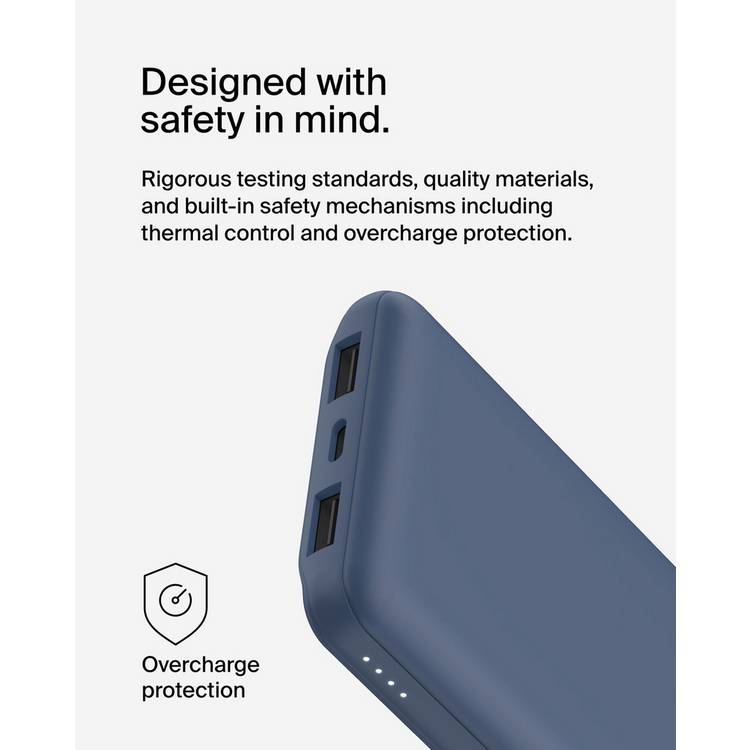 Belkin 15W 10000mAh portable power bank, blue, UK version