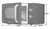 De'Longhi Argento Flora 800W Standard Microwave - Grey GOODS Argos