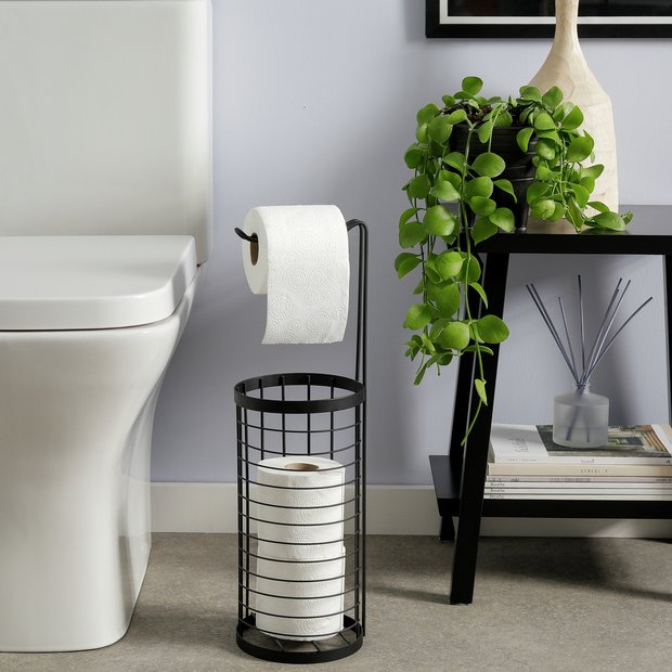 Argos Home toilet roll holder matt black, imported from the UK