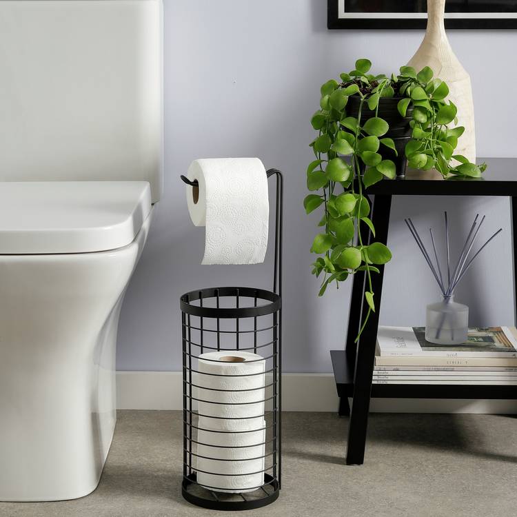 Argos Home Toilet Roll Holder Holder - Matt Black