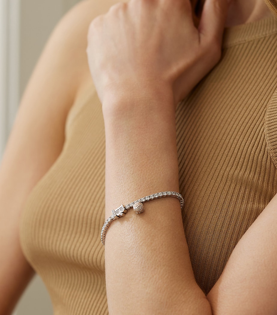 Boodles tennis bracelet platinum mixed gold diamond 18.5cm, UK version