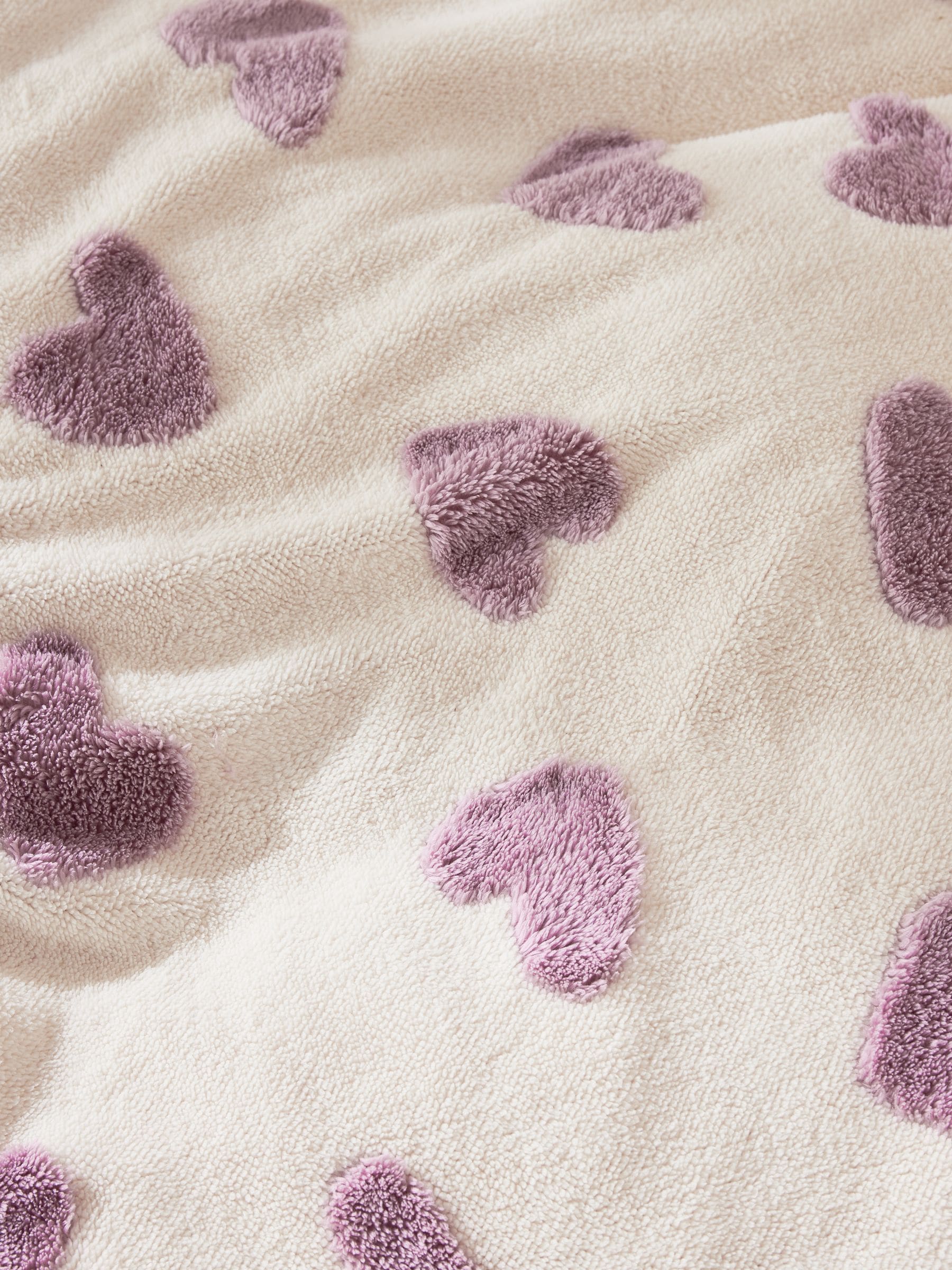 Fleece heart duvet cover and pillowcase set - British product